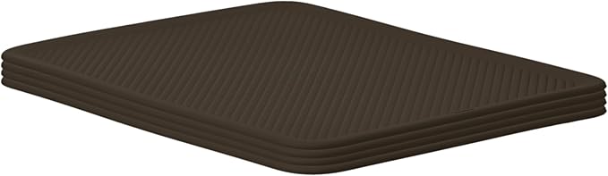 Superio Ribbed Collection - Decorative Plastic Basket Open Home Storage Bins Organizer, Brown (Parent) Containers for Organizing Closet Storage Bins for Shelves (Lid - Large (15/22 Liter), 4 Pack)