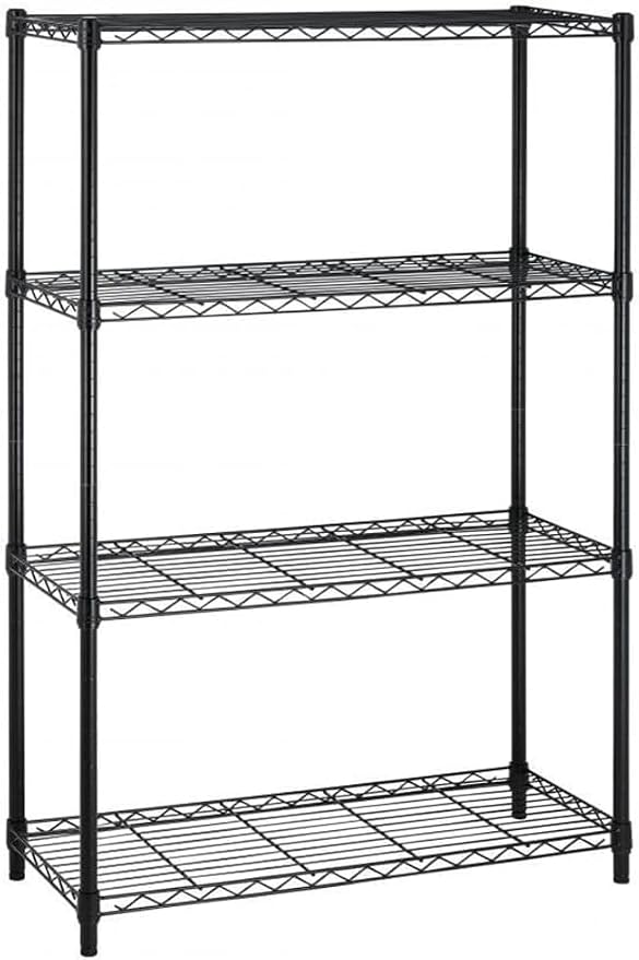 Meet perfect 4-Tier Heavy Duty Wire Shelving Unit, 1000 lbs Total Capacity Metal Storage Shelves, Adjustable Organizer Rack for Garage, Kitchen, Pantry, Laundry Room, 35.5" W x 14" D x 54" H