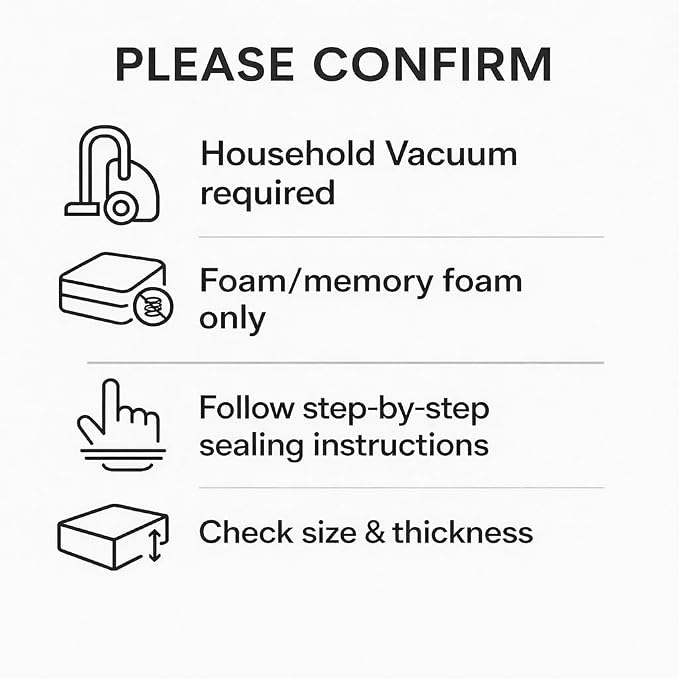 Memory Foam Mattress Vacuum Bag for Moving and Storage – Heavy Duty Compression Bag with Straps, Vacuum Bag for Memory Foam Mattress (King/Cal King, 4 Straps)