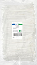 HS 1000 Pack Mini Zip Ties Clear Plastic Ties 4 Inch Bulk 4" White Cable Ties 18 Lb for Bag Tags,Electric,Lights,Party Decorate