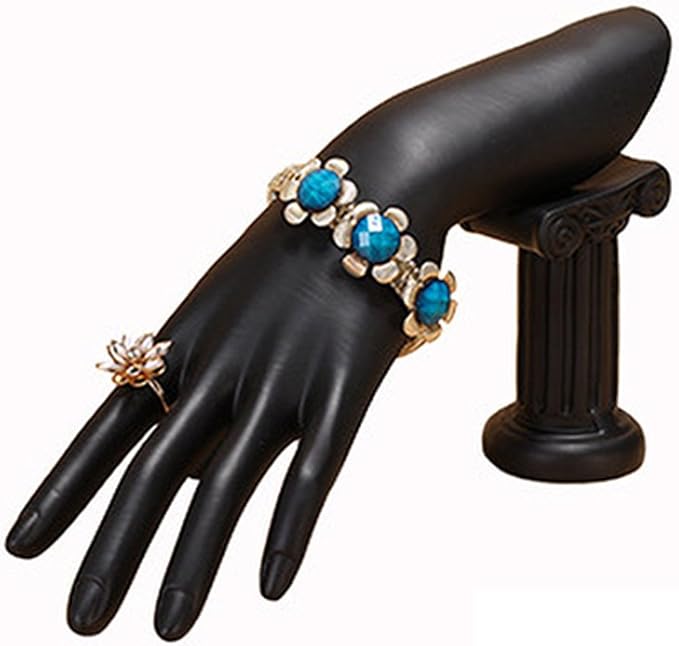 ChezMax Jewery Display Hand Ring Holder - Jewelry Organizer Stand, Necklace Stand, Jewelry Holder, Hand Model Holder Resin Mannequin Shaped Bracelet Holder Jewelry Display for Home Organization