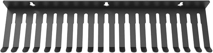 Steel Wall Mount Cable Hanger Cord Rack Organizer Cable Holder Cable Storage with 19 Cable Slots Width from 5.5 to 9.5mm for Cord Management (18MCBH)