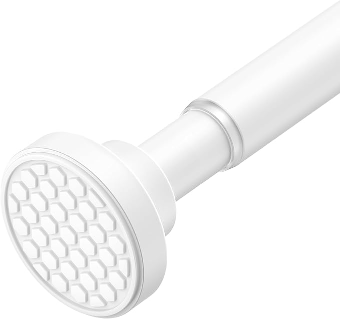 AIZESI Shower Rod Tension 42-98 Inch, Shower Rods For Bathroom Adjustable No Drillimg Tension Shower Curtain Rod Anti-Rust Shower Curtain Rods Long Shower Rod
