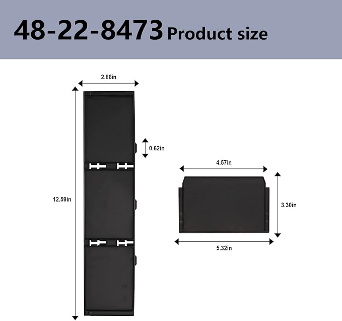 48-22-8473 Packout Dividers For Milwau-kee | Packout 3 Drawer Dividers Tool Box (Black)