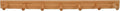 Spectrum 7 Peg Wall Mount Peg Rack Wooden Storage Organizer for Coats Hats Purses Towels, Includes Mounting Hardware and Decorative Plugs, Tie Rack Hanger Belt Holder Closet Accessory, Bamboo Color