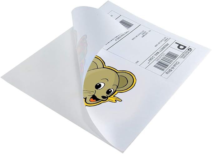 L LIKED 100 Full-Sheet Sticker Paper Matte 8-1/2" x 11" Self Adhesive Shipping Labels for Laser & Inkjet Printers (100 Labels)