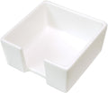 HANKOR Ceramic Sticky Note Holder, 3 x 3 Sticky Note Dispenser, Notepad Holder for Desk, Office Essentials Organizer (White)