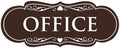 All Quality Designer Office Sign | Easy Installation ‌ - Dark Brown - Medium (1 Pack)