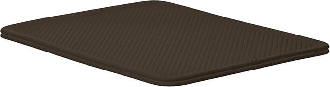 Superio Ribbed Collection - Decorative Plastic Basket Open Home Storage Bins Organizer, Brown (Parent) Containers for Organizing Closet Storage Bins for Shelves (Lid - Large (15/22 Liter), 2 Pack)