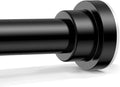 Shower Curtain Rod 31-49 Inch,7/8"Diameter Adjustable Spring Tension Curtain Rods No Drill,Matte Black Shower Tension Rod for Bathroom,Room Divider,Window,Anti-Rust Non-Slip 1-Pack