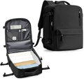 WONHOX Travel Backpack Women,Carry On Backpack Flight Approved 18x14x8 inches Bag Spirit Airlines Personal ltem,College Sports Hiking Rucksack Waterproof Casual Daypack Laptop Blackpack Men,Black