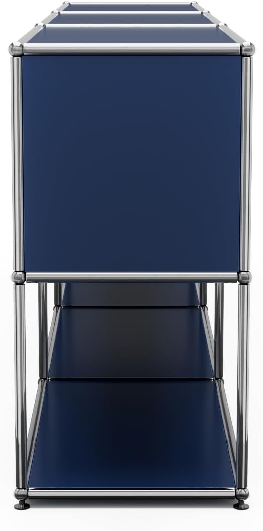Modern Storage Cabinet Versatile Free-Standing Organizer for Home Office Décor, Green (Blue, G-15 D x 90" W x 29" H)