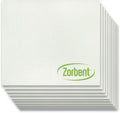 Zorbent Super Absorbent Towels 10 Pack, Natural, Reusable Paper Towel Alternative, Lint Free Cleaning Cloth for Kitchen, Gym, Shoes, Travel, & Camping, Multipurpose Damp Duster, Spill & Mess Cleaner