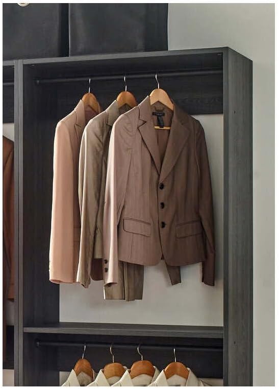 Maykoosh Closet System Organizer - Customizable Walk-in Wardrobe Storage Black/Model ECDA 4 Closet