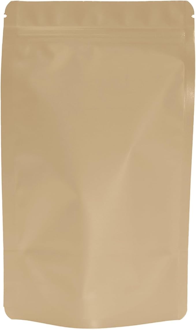 100PCS Smell Proof Resealable Pouch Bags,ULIFESTAR Aluminum Foil Flat Food Storage Bag,Sealable Pcsaging Zipper Pouches with Tear Notches for Pcsaging Lipgloss,Jewelry,etc(12*20cm/4.72*7.87",Gold)
