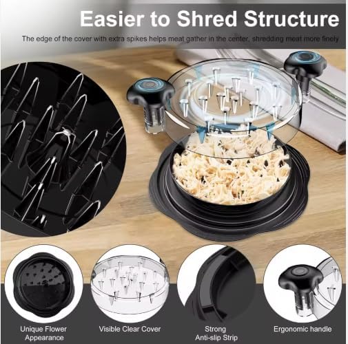 Plastic Meat Shredder Tool for Chicken, Pork & Beef – Handheld Shredding Tool with Ergonomic Grip, Heat Resistant, Dishwasher Safe