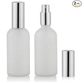 Empty Frosted Glass Spray Bottle 3.4oz, Perfume Atomizer, Fine Mist Spray (2 PACK)