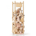 KiddoCood Kids Large Stuffed Animal Storage & Plush Toy Organizer, 54.5" H | 3 Tier Solid Wood Plush Holder, BPA-Free & Zero Glue, CPC & TIC Certified, Corner Solution for Playroom & Nursery