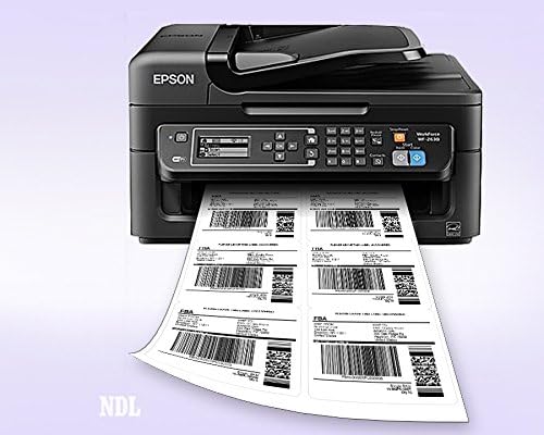 NextDayLabels 4x3.33 Inch Rectangle Stickers White Blank Labels for Laser Inkjet Printer - 6 Per Sheet Self-Adhesive Shipping Address Mailing Made in USA - 1500 Labels