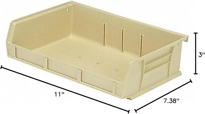Quantum Storage QUS236 Ultra Stack and Hang Bins - 7-3/8" x 11" x 3" - 8 Pack