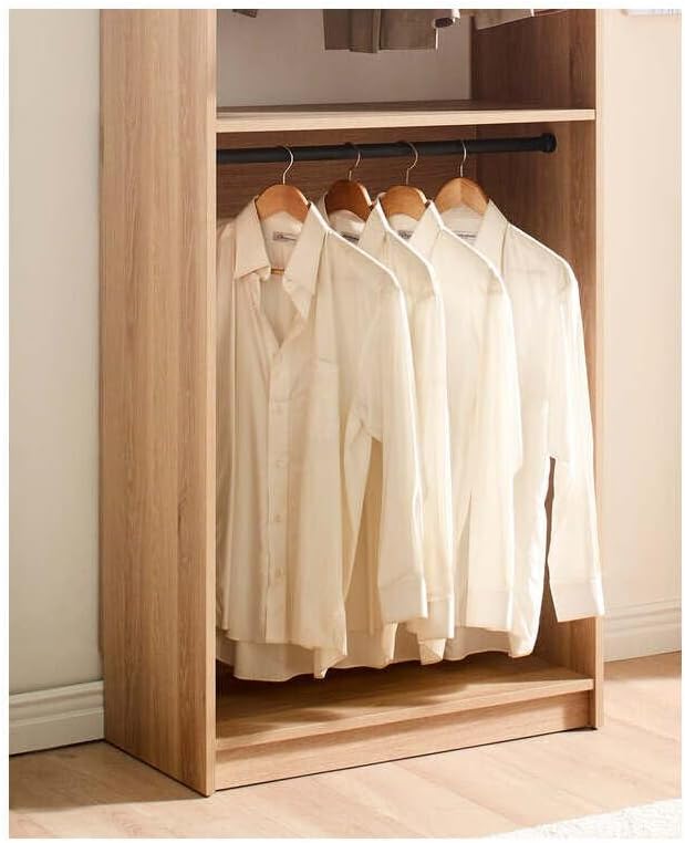 Maykoosh Closet System Organizer - Customizable Walk-in Wardrobe Storage Oak/Model A 1 Closet