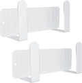 Pot Lid Rack, Wall Mounted 304 Stainless Steel Pan Lid Organizer Holder, Self Adhesive, Kitchen Cooking Utensil Tool (White, Set of 2)