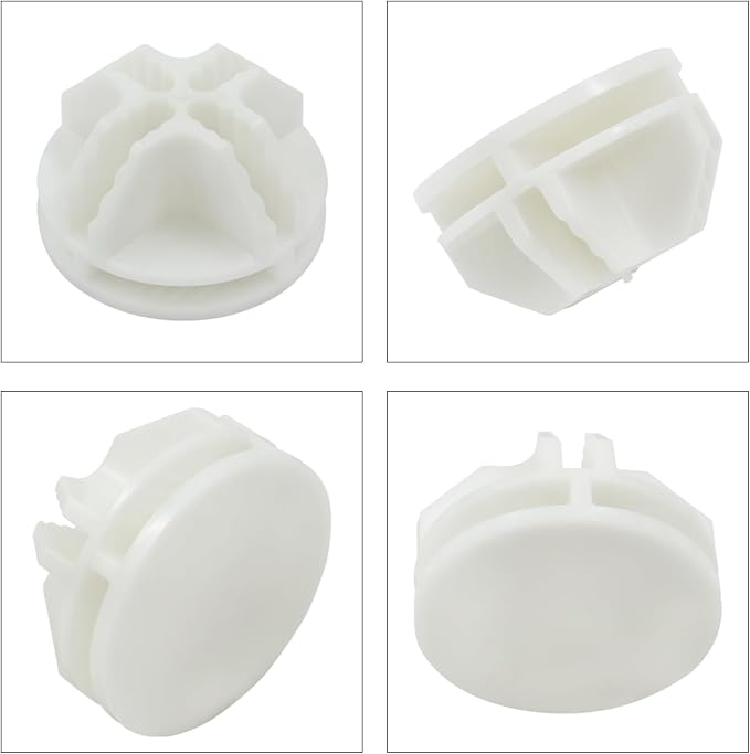 50 Pcs Wire Cube Connectors for Modular Storage Shelving (White) | Durable ABS Plastic, 8-Slot Multi-Directional Design, Fits 3.5mm Panels, Reusable Connectors, for Wire Cube Shelving