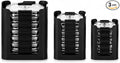 Stackable Food Container Lid Organizer, for Rubbermaid Brilliance Snap-on Lids, 3-Piece Kitchen Cabinet Storage Holds 24 Lids,Black