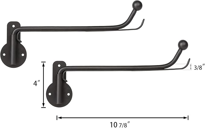 Mkono Wall Mounted Drying Rack Laundry Hook with Swing Arm Valet Rod 2 Pack | Black, Laundry Room Organization, Space Saving, Foldable, Easy Install, Wall Clothes Hanger, Closet Bathroom Bedroom Organize