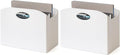 EZDeco Magazine Holder Foldable Magazine Rack Floor PU Leather File Holder Newspaper Book Storage Magazine Basket Document File Folder Organizer for Office Home (White-2)