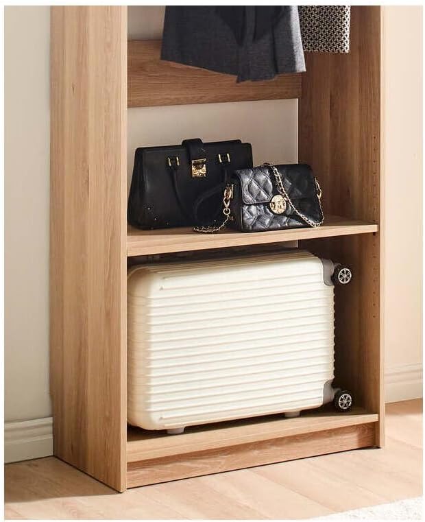 Maykoosh Closet System Organizer - Customizable Walk-in Wardrobe Storage Oak/Model B 1 Closet