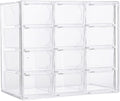 Acrylic Drawer Organizer, Clear Desk Organizer with Drawer, Plastic Stackable Storage Drawers with 12 Drawers, Dustproof for Jewelry, Craft, Office Supplies