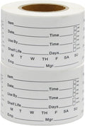 Hcode 2 x 3'' Self-Adhesive Removable Freezer Food Labels- Easy Clean Leaves No Residue- Cooler Food Storage Freezer Stickers Plastic Paper Perfect for Reusable Containers 2 Roll