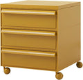 ELEFOCUS 5 Stackable Plastic Storage Bins, rotatable Storage cabinets and Drawers, Bedside Storage Units(Size:42x42x50cm(17x17x20inch),Color:Yellow)