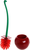 Creative Toilet Brush with Holder Bowl&Long Handle, Household Bathroom Cleaning Tool Cleaner and Base for Storage&Organization, Thick Bristle for Deep Clean-Rust Resistant Leakproof-Red Cherry Shape | Red Cherry Shape/ Household Bathroom Cleaner with B...