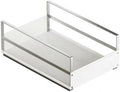Gralara Pull out Cabinet Organizer Open-Top Cabinet Drawer Basket Rectangular, Small White Pull-out Basket