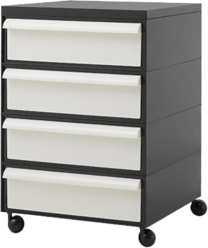 ELEFOCUS 5 Stackable Plastic Storage Bins, rotatable Storage cabinets and Drawers, Bedside Storage Units(Size:42x42x64cm(17x17x25inch),Color:C)