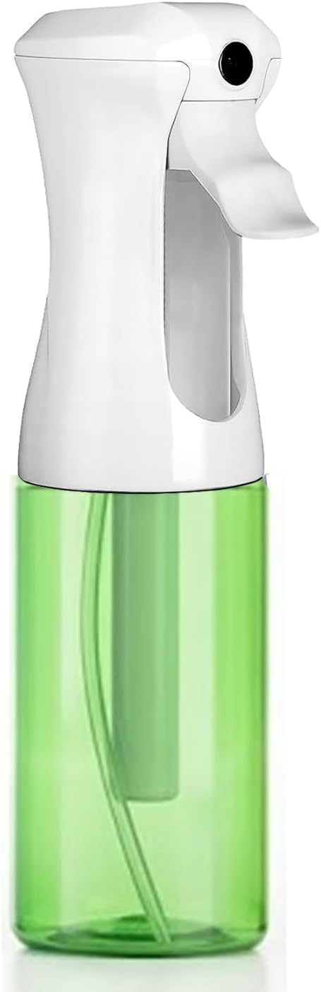 VIGOR PATH Continuous Mist Green Spray Bottle 200ml Fine Mist for Hair | Aerosol Free Reduces Hand Fatigue Salon Refillable Lightweight Cleaning