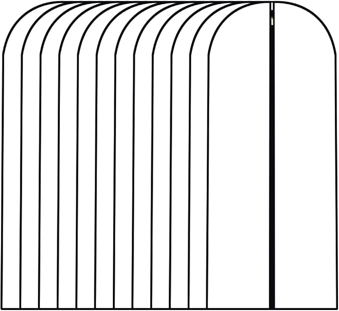 Dress Bags for Hanging Clothes12 PCS Transparent Waterproof Dustproof Bags for Wardrobe Storage Coat Covers for Closet Full Zipper Garment Bags for Long Dress Costumes Gowns Coats 24''x60''