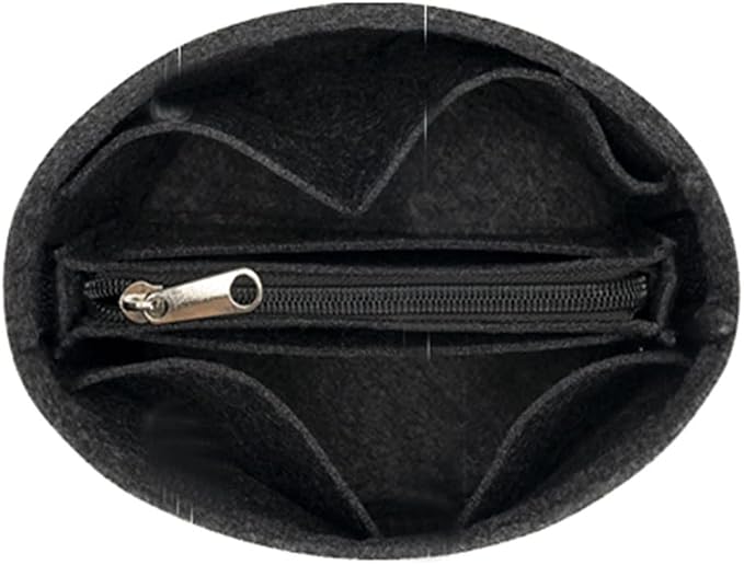 Lckaey Felt Purse Organizer Insert, for bucket liner storage bag2071dark grey