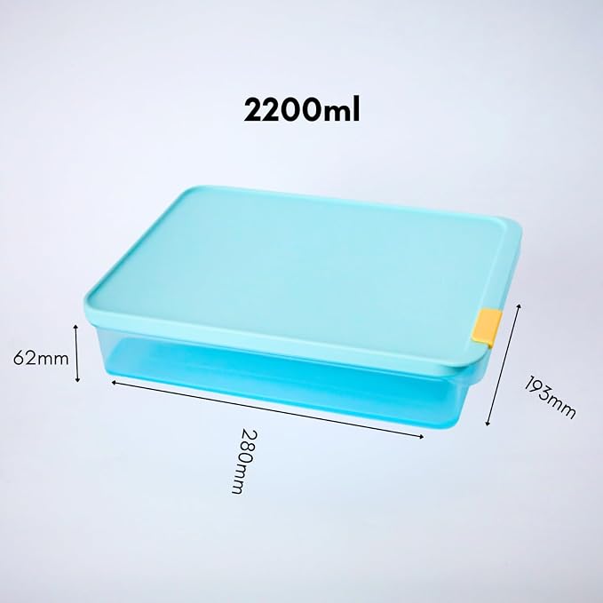 LocknLock Freezer Fit Plastic Freezer Containers | Airtight Stackable Food Storage for Meal Prep | Microwave & Dishwasher Safe | BPA Free Freezer Container with Lid, 2.2L