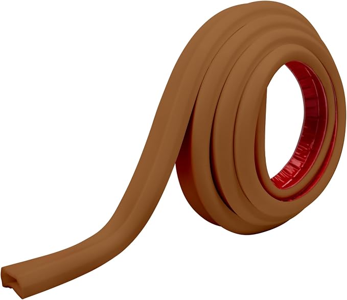 TV Cord Hider – Flexible Wall Cord Cover Slim Design Silicone Cable Raceway - Self Adhesive, Cut to Size Design for Hiding Wires on Wall - Clean Home Setup Cable Concealment (Brown, 6 Feet)
