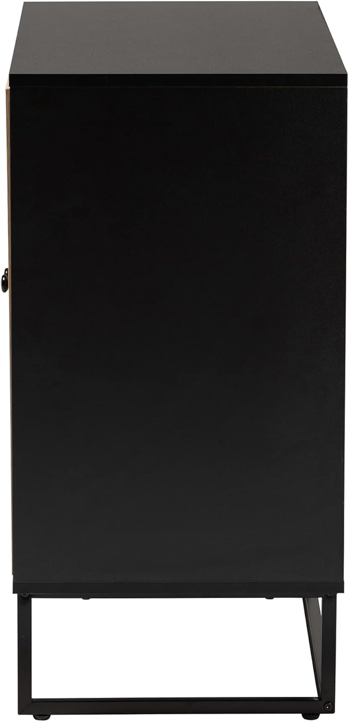 Baxton Studio Declan Storage & Organization, 2-Shelf, Espresso Brown/Black