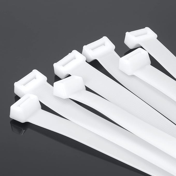 Armpow 32 inch White Cable Zip Ties Heavy Duty 15 PCS, 440 LBS Ultra Exclusive Strong Big Plastic Wire Ties, Large Cable Ties Extra Long Tie Wraps, Indoor and Outdoor Use