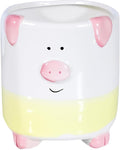 Ceramic Pig Shaped Pen Pencil Holder for Desk Decoration Accessories Pig Decor Makeup Brush Pen Cups Succulent Plant Pot Office School Ideal Gifts for Women, Mom or Birthdays