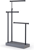 SRIWATANA Jewelry Organizer Display Extra Tall Necklace Holder 3 Tier Jewelry Tree Stand, Gift Idea (Weathered Grey & Black)