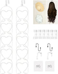 LINFIDITE 10 Pack Hat Rack Hanging Baseball Caps Display Storage Rack Hat Organizer Wigs Rack Over Door Wall Mounted Scarves Handbags Storage Holder for Door, Wall, Closet, Bathroom,White