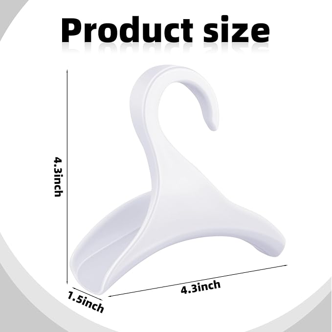 Maitys 36 Pcs Purse Hanger Hook Acrylic Bag Rack Holder for Bag Hanger Handbag Tote Hook Closet Organizer Storage Over The Closet Rod Backpacks Satchels Crossovers Tote (White)