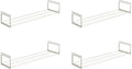 Expandable Shoe Rack Organizer - Adjustable Shoe Rack & Under Cabinet Shelf - for Shoe or Clothing Storage and Organization, Under Shelf Storage (White,4 Pcs)