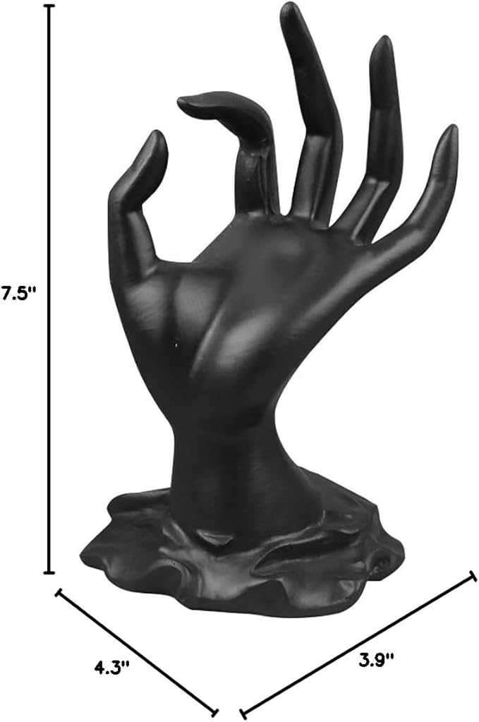 ChezMax Jewery Display Hand Ring Holder - Jewelry Organizer Stand, Necklace Stand, Jewelry Holder, Hand Model Holder Resin Mannequin Shaped Bracelet Holder Jewelry Display for Home Organization